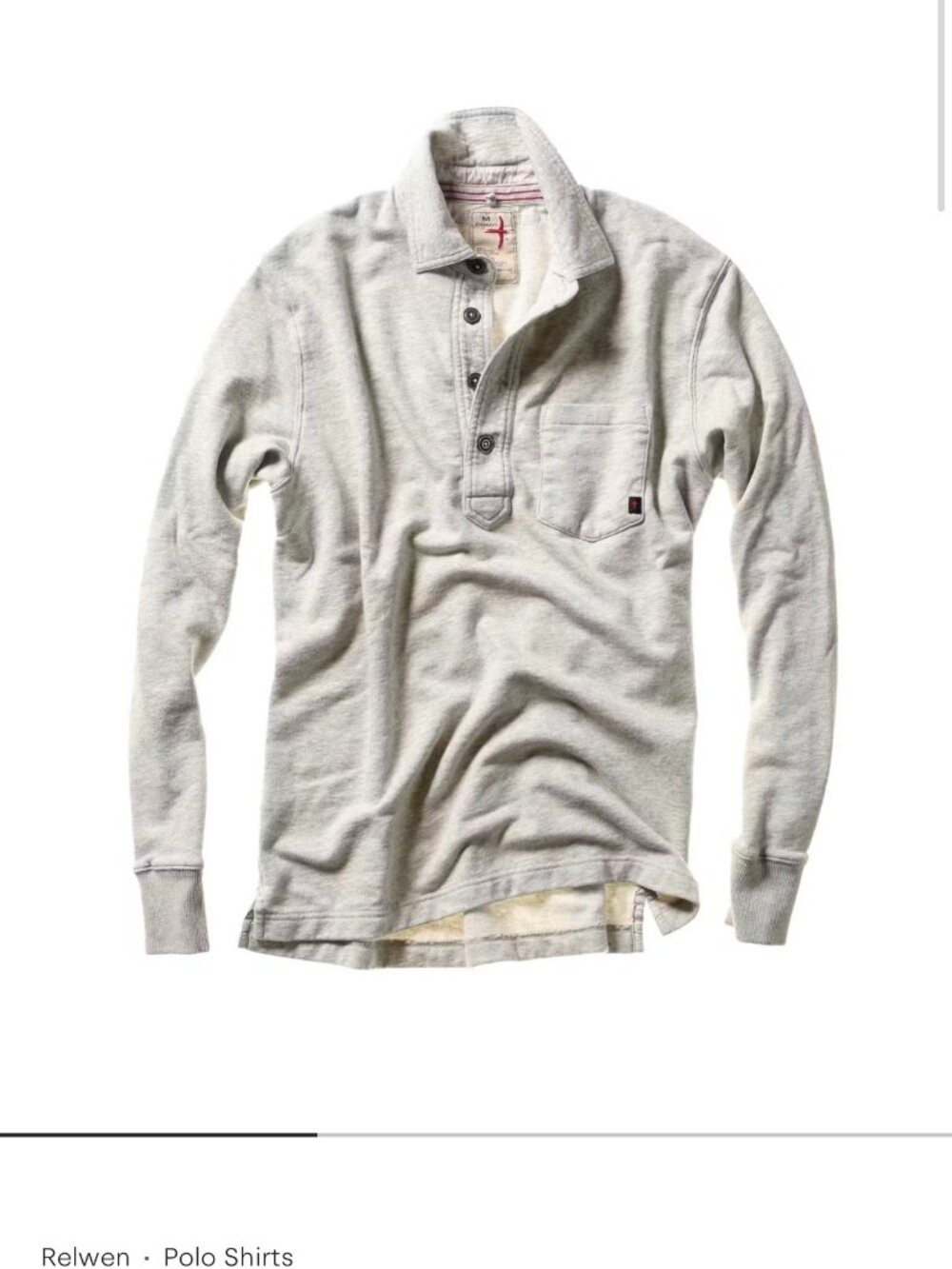 Relwen Frenchloop Long Sleeve Polo